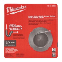 Milwaukee 48532581 6mm x 7.6m Spiral Bulb Auger with Drum