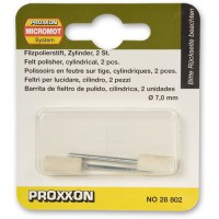 Proxxon 28802 Felt Polishing Cylinders, 2 pcs. NO 28 802