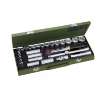 Proxxon 23000 29 Pieces 1/2\" Drive Socket Set with Ratchet