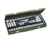 Proxxon 23112 65-piece Super Compact Socket Set with 3/8\" Ratchet