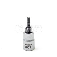 Proxxon 23743 33mm Long HX 3mm 1/4\" Allen Socket Bits