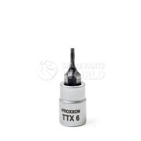 Proxxon 23752 33mm Long 1/4\" TTX 6mm Screwdriver bits with frontal hole