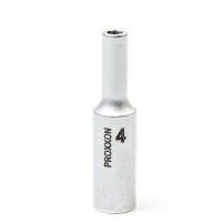Proxxon 23767 1/4\" 4mm Chrome-Vanadium Steel Deep Socket