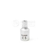 Proxxon 23790 1/4\" Chrome-Vanadium Steel External TX Socket E5