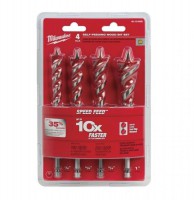 Milwaukee 48130400 4 Piece Self-Feeding Wood Bit Set