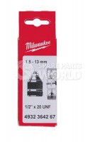 Milwaukee Keyless Chuck 1.5 - 13 - 1/2\" X 20 - 1PC