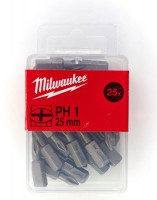Milwaukee S/Driving Bit PH 1 x 25mm - 25pcs
