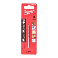 Milwaukee Multi-Material TCT Drill Bit 3mm x 70mm - 1pc