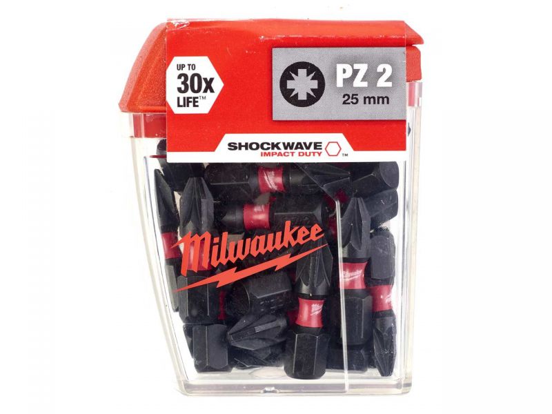 Milwaukee 4932430864 25mm Shockwave Pz2 Pozi Screwdriver Bit 25pk ...