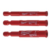 Milwaukee 4932471771 Pack of 3 Diamond Max Wet / Dry Drill Bit Set 6mm - 10mm