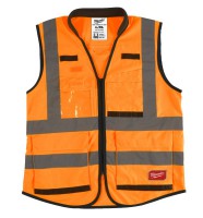 Milwaukee Prem. Hi-Visi. Vest Org. - 2XL/3XL -1pc