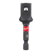 Milwaukee 1/2\" Square Drive Socket Adaptor Adaptor for 1/4\" Impact Driver - 4932478803