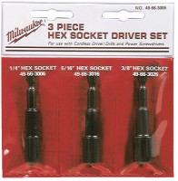 Milwaukee S/Driving Mag Nut Driver Set - 3pc