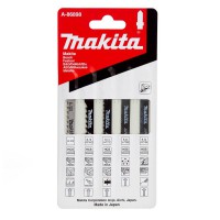 Makita A-86898 Jigsaw Blades Selection Pack for Wood PVC and Metal (Pack of 5)