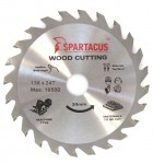 Spartacus 136 x 24T x 20mm Wood Cutting Cordless Circular Saw Blade