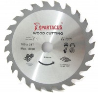 Spartacus 165 x 24T x 20mm Wood Cutting Cordless Circular Saw Blade