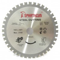 Spartacus 165 x 40T x 20mm Steel Cutting Circular Saw Blade