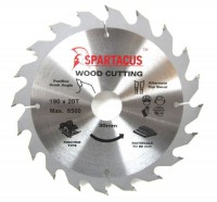 Spartacus 190 x 20T x 30mm Wood Cutting Circular Saw Blade