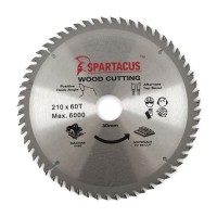 Spartacus 210 x 60T x 30mm Wood Cutting Circular Saw Blade
