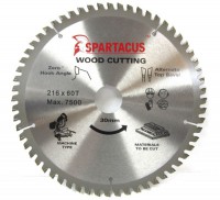 Spartacus 216 x 60T x 30mm Wood Cutting Circular Saw Blade