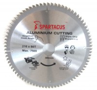 Spartacus 216 x 80T x 30mm Aluminium Cutting Circular Saw Blade