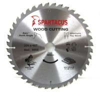 Spartacus 254 x 40T x 30mm Wood Cutting Circular Saw Blade