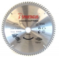 Spartacus 254 x 80T x 30mm Wood Cutting Circular Saw Blade