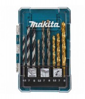 Makita D-71978 HSS Metal Brad Point Mixed 9pc Drill Bit Set