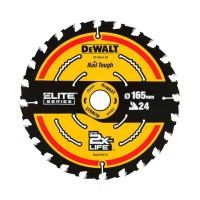 DeWalt DT10624 165mm x 20mm 24T TCT Elite Circular Saw Blade - DT10624-QZ