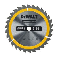 DeWalt 184mm x 16mm 30T TCT Construction Circular Saw Blade - DT1940-QZ