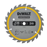 DeWalt 136mm x 10mm 24T TCT Construction Circular Saw Blade - DT1947-QZ