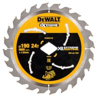 DeWalt 190mm Diamond Bore 24T TCT EXTREME RUNTIME Circular Saw Blade to suit DCS577 - DT40270-QZ