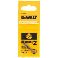 DeWalt DT5035 Pack of 2 Extreme 2 Metal Drill Bit 1.5mm x 40mm