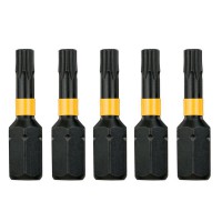 DeWalt DT7381T Pack of 5 Impact Torsion Torx TX20 25mm Hex Shank Screwdriver Bits