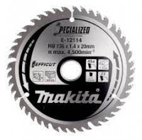 Makita E-12114 Circular Saw Blade, Efficut T.C.T, 136 x 20 mm, 45T