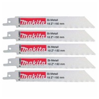 Makita P-04880 150mm BI-Metal Flexible Cut Reciprocating Saw Blades 18TPI Pack of 5