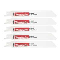 Makita P-04911 150mm Flexible Cut BI-Metal Reciprocating Saw Blades 14TPI Pack of 5