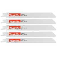 Makita P-04927 200mm Specialised BI-Metal Reciprocating Saw Blades 14TPI Pack of 5