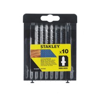 Stanley STA28040 Jigsaw Blade,10 Pce,T shank: Wood Cutting