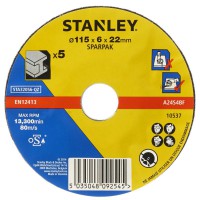 Stanley STA32056 SPARPACK Metal Grinding Bonded Disc 115x22