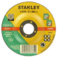 Stanley STA32075 Stone Cutting Angle Grinder Disc 115mm x 22mm x 3mm