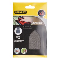 Stanley STA32209 Pack of 3 Velcro Mouse Sander Wire Wool Sheets - Fine