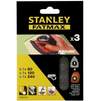 Stanley STA39137 MESH 1x 80g, 120g, 240g  Sheet, Mouse Velcro Asst