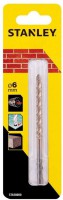 Stanley STA58000 Drill Bit, Hi Tech 6mm  Flute Length: 60 Overall Length: 100