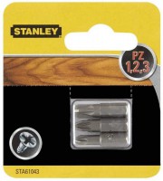 Stanley STA61043 BIT SCDR PZ1, 2, 3 x 25mm x3 SET