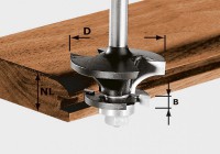 Festool 491129 Counter profile cutter HW shank 8 mm HW S8 D43/21 A/KL