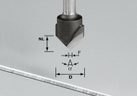 Festool 491444 V-groove cutter HW shank 8 mm HW S8 D18-90 (Alu)