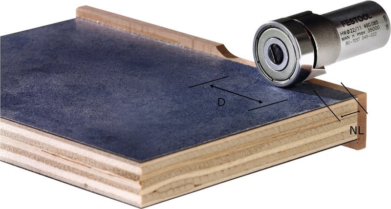 Festool Frees HW/KLS D22/8-OFK - Speciale Frees Voor Enrasen Van Kanten Met Kogellager