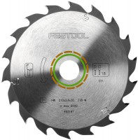 Festool 493197 210mm x 30mm 18T Wood Cutting Circular Saw Blade for TS 75