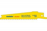 Metabo 628265000 BiM 100mm Sabre Saw Blades for Wood & Metal - Pack of 5